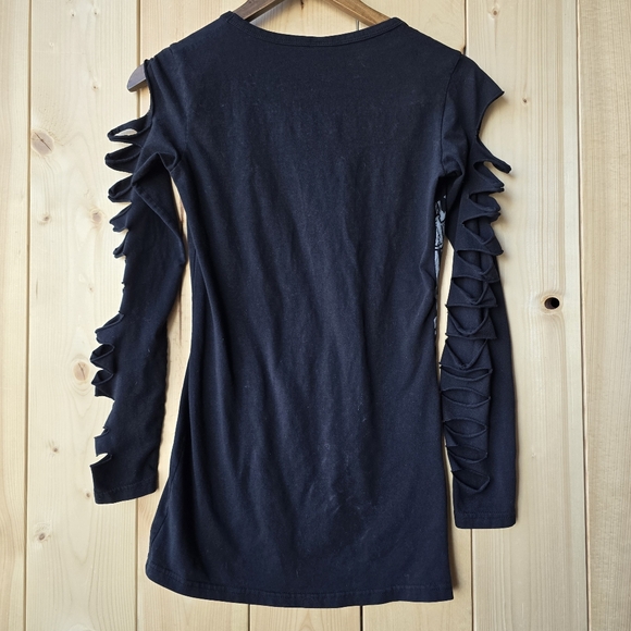 Sons of Anarchy Long Sleeve T-shirt Reaper Cut Out Sleeves Black Shirt Medium - Picture 9 of 10